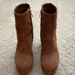 Sam Edelman Tan Suede Ankle Booties